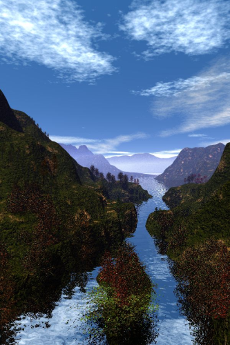 Montagnes et rivière1